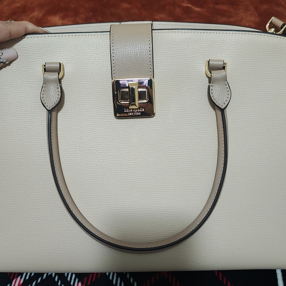 Kate Spade Phoebe Commuter Tote in colorblock toasted hazelnut  Large